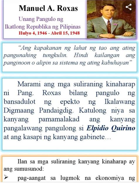 mga programa ng pamahalaan elpidio quirino